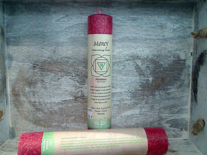 Root Chakra Pillar Candle - Money
