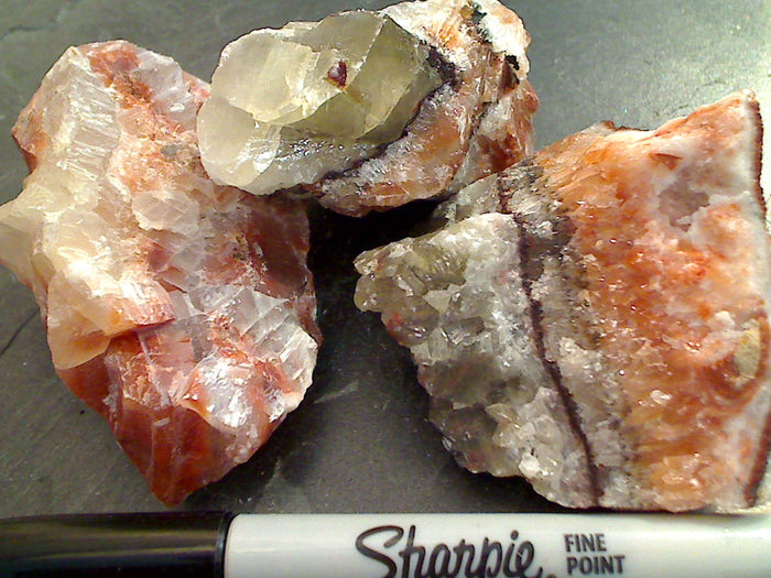 Rough Tri-Color Calcite 100g - 150g Specimen