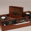 route 66 brown leather bifold wallet