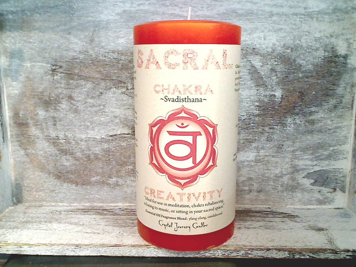 Sacral Chakra Large Candle