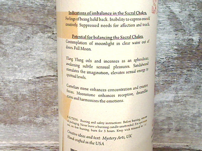 Sacral Chakra Large Candle