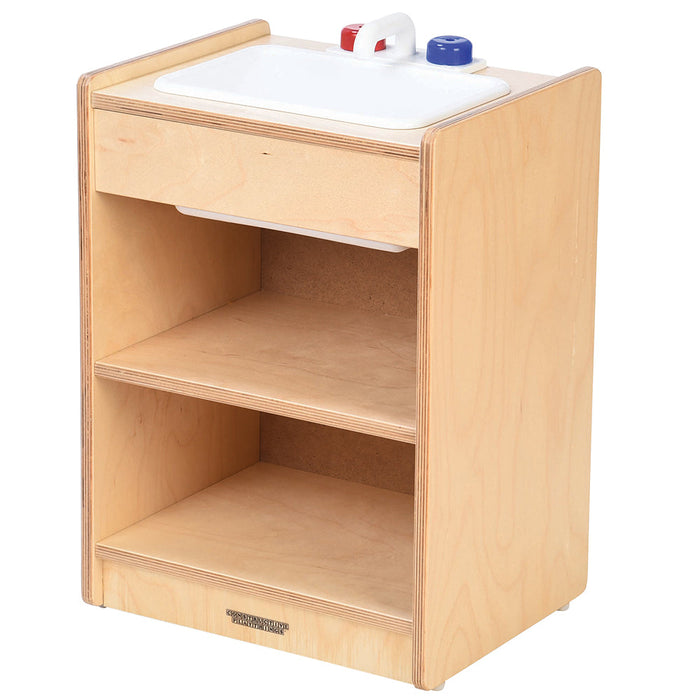 Another View of Safe-Play Eco-Friendly Wooden Toddler Kitchen Sink