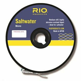 Rio Saltwater Mono fishing line spool, medium stiff nylon tippet for saltwater use