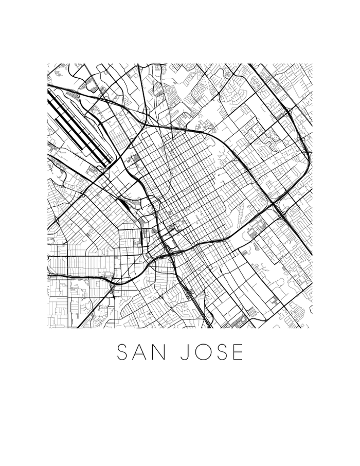 San Jose Map Print