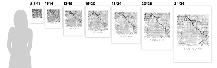 Santa Ana Map Print