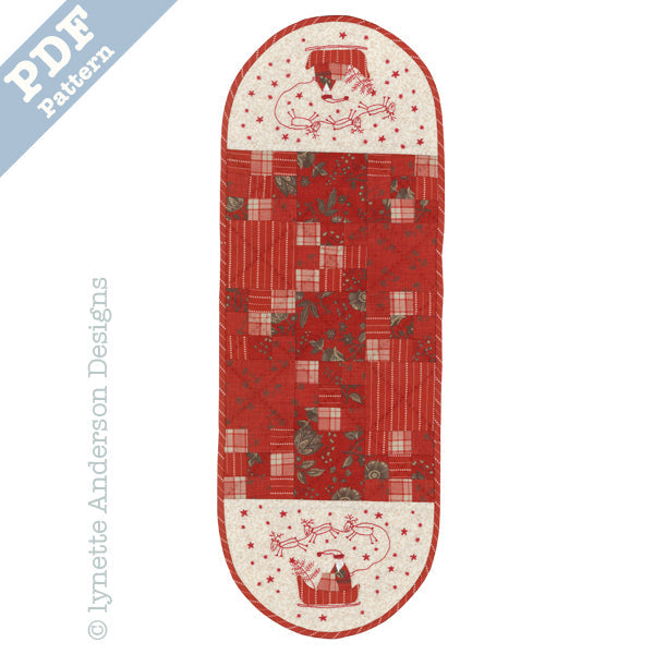 Santa's on his Way Tablerunner by Lynette Anderson