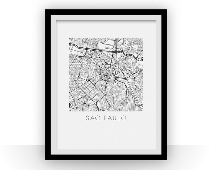 Sao Paulo Map Print