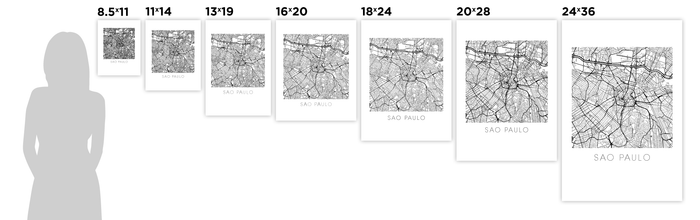Sao Paulo Map Print