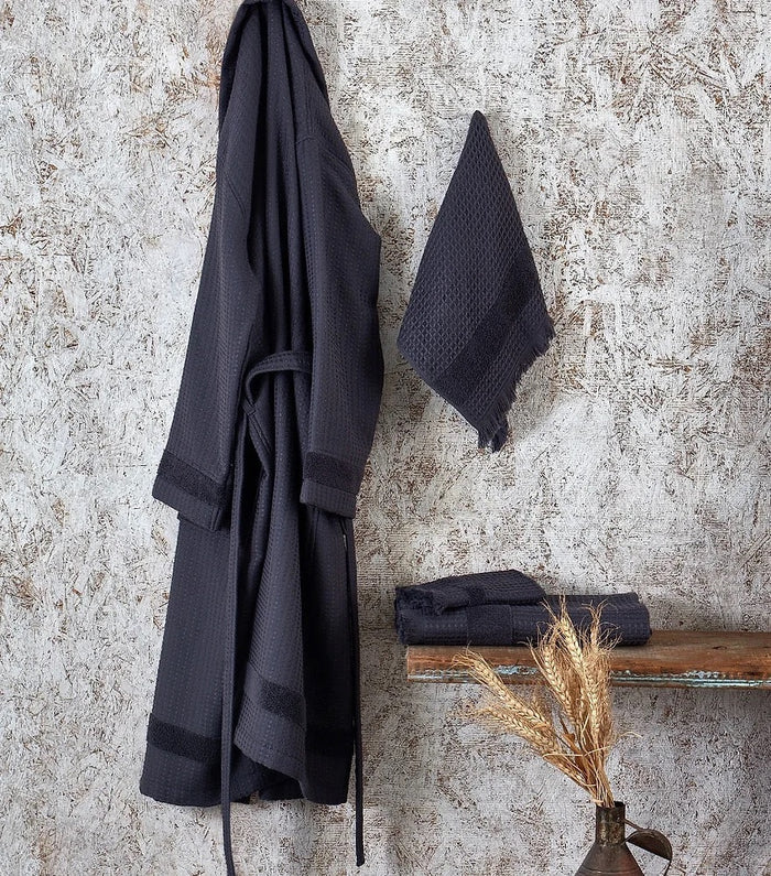 Sauna Robe, Anthracite by Aegean Breeze - Superior Saunas