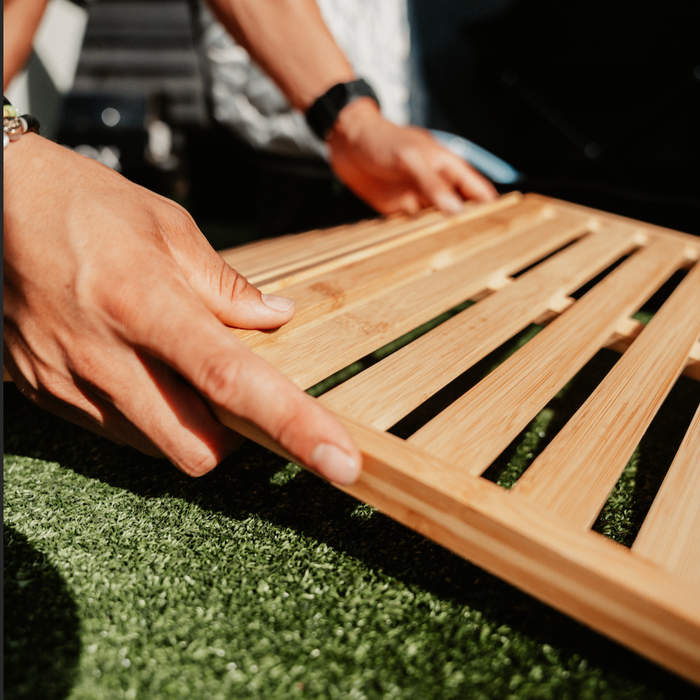 SaunaBox | Bamboo Foldable Sauna Mat - Superior Saunas