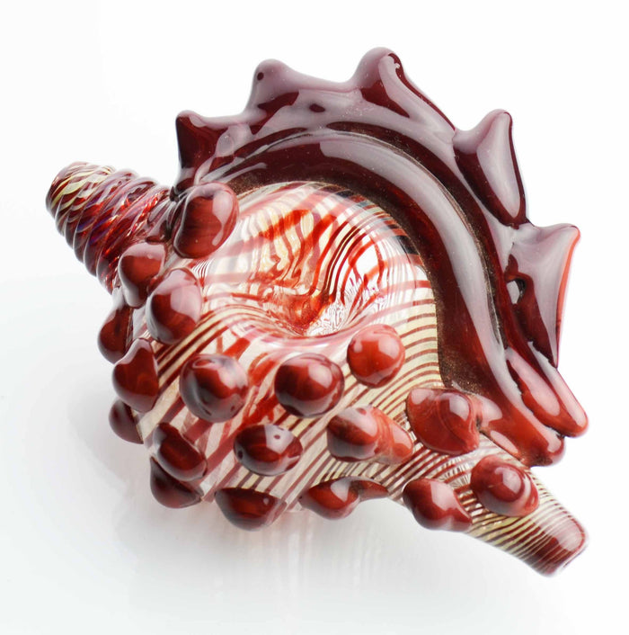 Sea Shell Design Glass Hand Pipe 4.5 Inch
