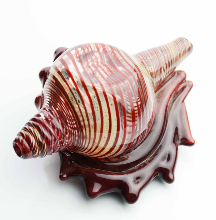 Sea Shell Design Glass Hand Pipe 4.5 Inch