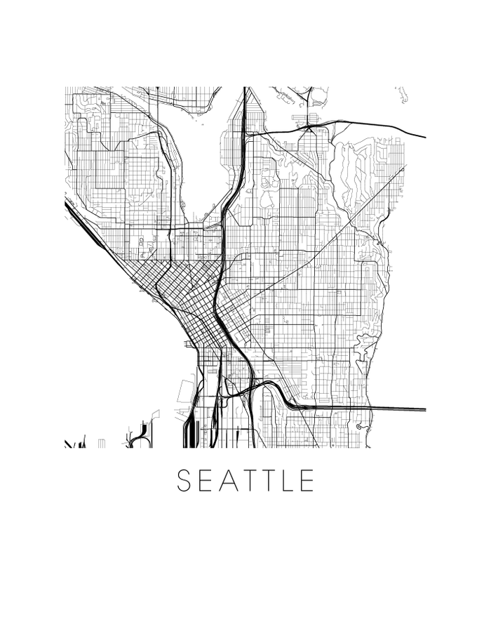 Seattle Map Print