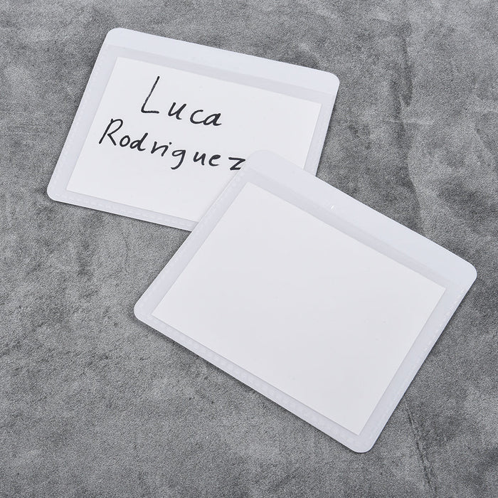 Self Adhesive Labels on gray background
