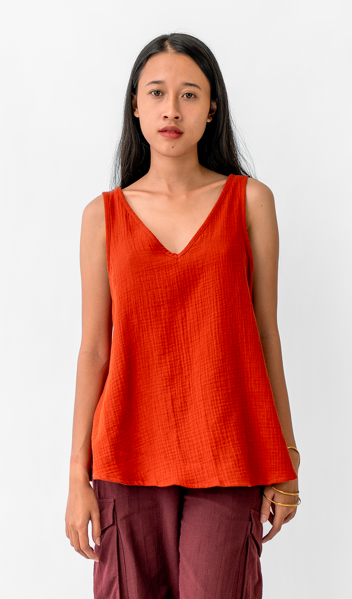 Semi-Swing Top - Cotton Crinkle