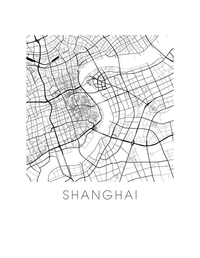 Shanghai Map Print