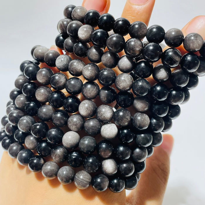 Silver Sheen Obsidian Bracelet Wholesale -Wholesale Crystals