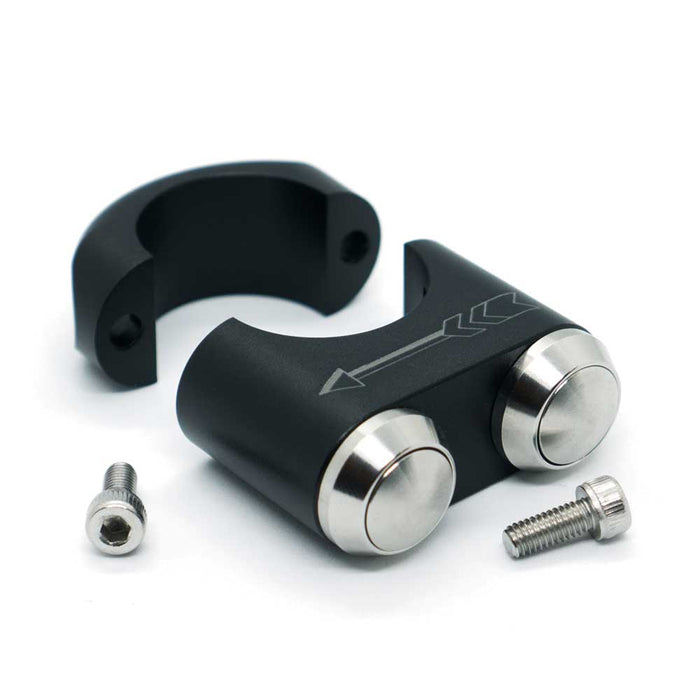 Slim Push 2 Button Switch – Black - 1"