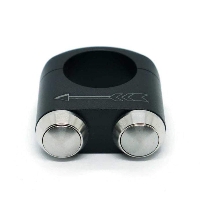Slim Push 2 Button Switch – Black