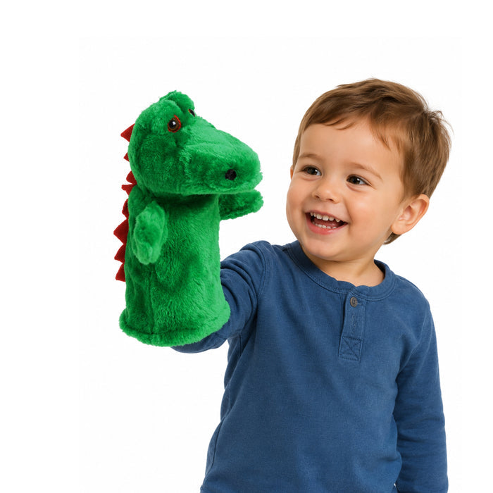 Slip-On Soft Toddler Puppet Set of 4 - Cat, Dog, Whale & Dragon
