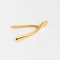 Small Gold Wishbone on a white background at Addison West