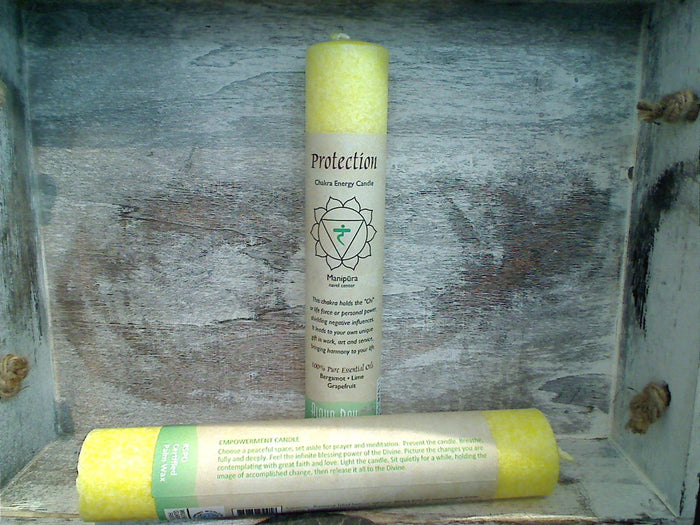 Solar Plexus Chakra Pillar Candle - Protection