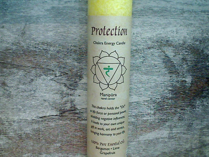 Solar Plexus Chakra Pillar Candle - Protection