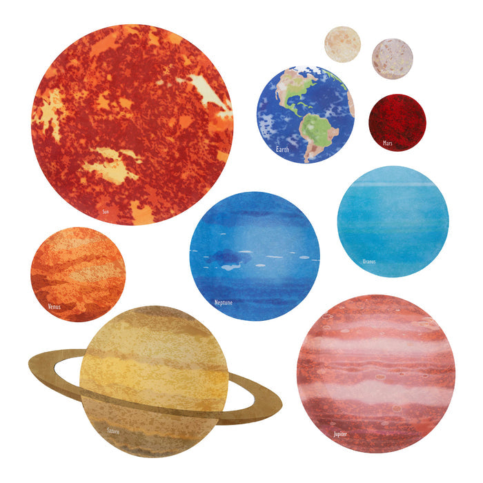 Solar System Floor Mats for Kids – 10-Piece Indoor/Outdoor Space-Themed Seating Set with Non-Slip Rubber Backing & Labeled Planets