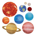 Solar System Floor Mats for Kids – 10-Piece Indoor/Outdoor Space-Themed Seating Set with Non-Slip Rubber Backing & Labeled Planets
