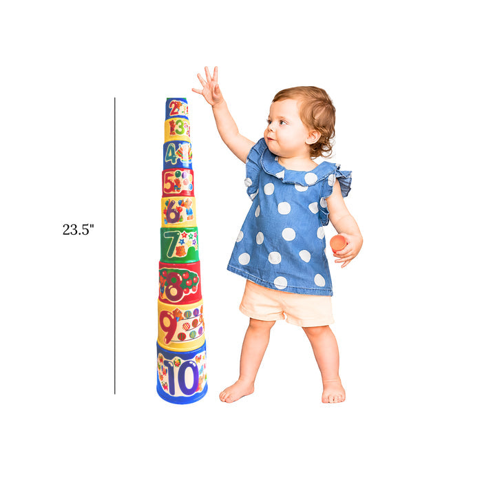 Sort, Count & Stack Toddler Cup Set | Stacking, Sorting & Counting Activity for Ages 12M+