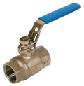 Europress SS self-venting lockable ball valve, 2-piece design, compact metal construction, suitable for plumbing applications.