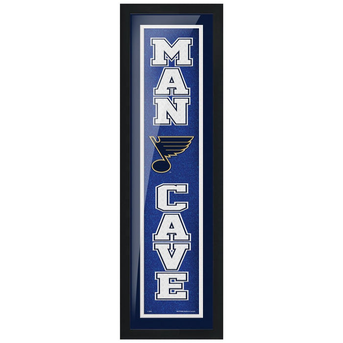 St. Louis Blues 6x22 Man Cave Framed Sign