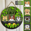 St. Patrick's Day Door Signs, Gifts For Pet Lovers, Feeling Lucky Custom Wooden Signs