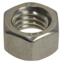 Metal hex nut on a white background