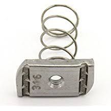 Metal blade with a spring on a white background