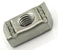 Europress stainless steel universal strut nut with long spring for 6mm stainless steel struts, durable and corrosion-resistant.