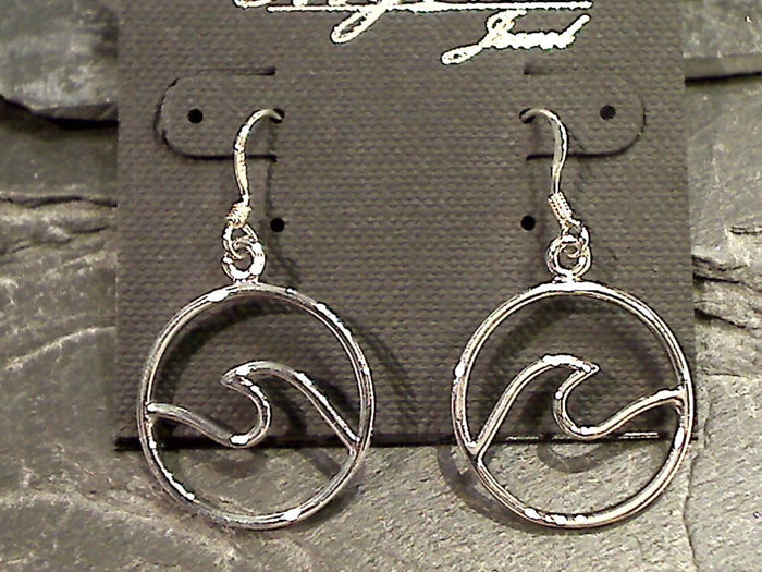 Sterling Silver Wave Earrings