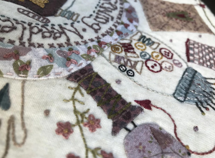 Stitching Circle Basket by Lynette Anderson