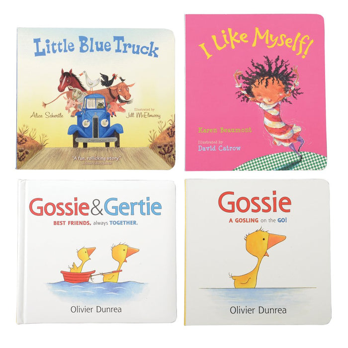 4 Board Books on white background