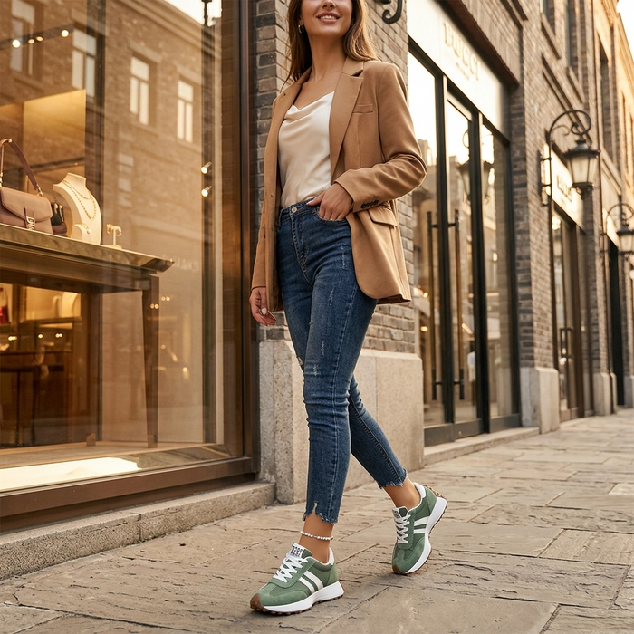Stridella – Cushioned Retro Platform Sneakers