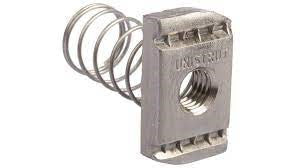 Airenergy Dev M6 strut nut, metal fastener used in automotive suspension systems, shown in close-up with threaded design