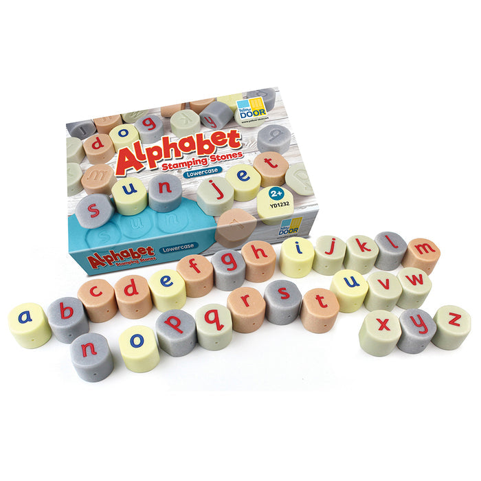 Tactile Lowercase Alphabet Stamping Stones | Durable Literacy Stampers