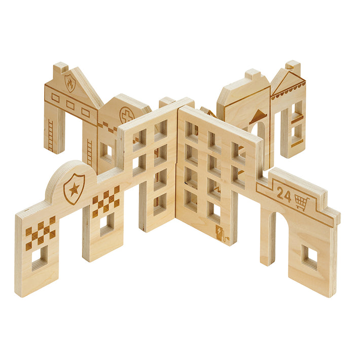 Tactile Town Discovery Dividers | Wooden Storytelling & Sensory Play Panels