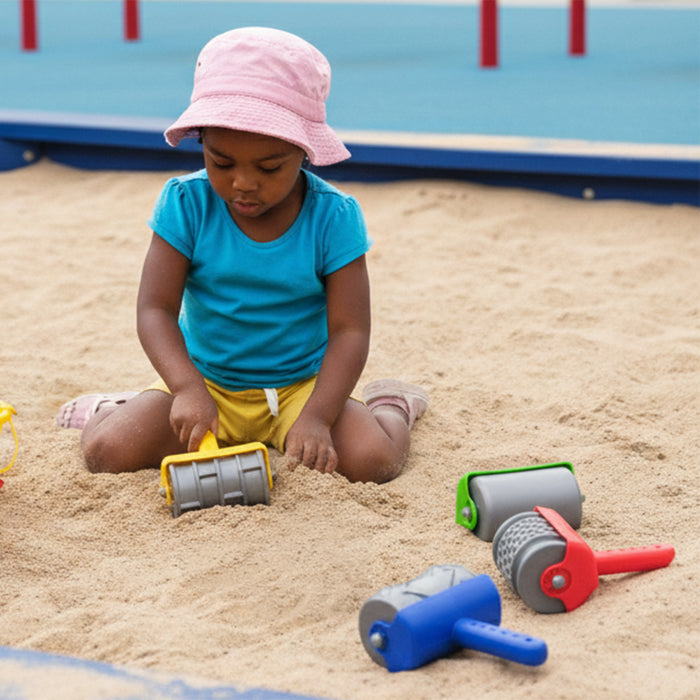 Textured Sand Rollers | Set of 5 Patterned Sensory Tools for Dough & Sand Play