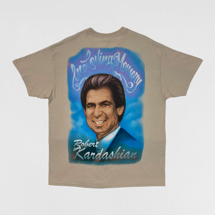 The Life of Pablo 2016 'In Loving Memory' Airbrush Tee In Sand