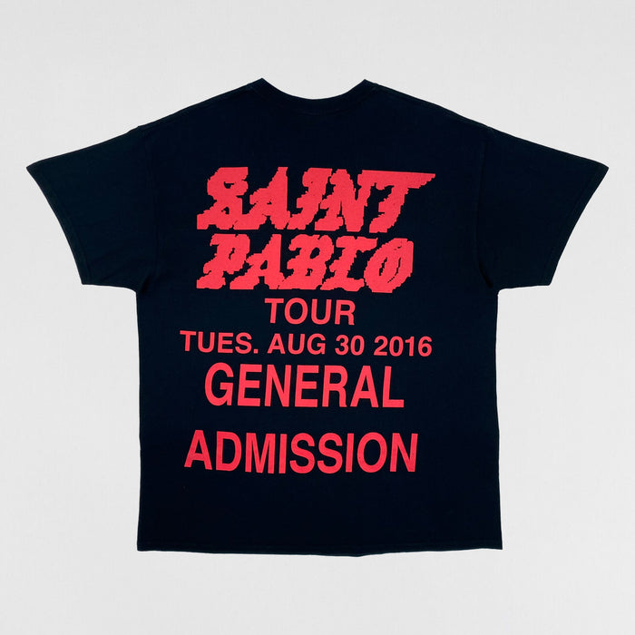 The Life of Pablo 2016 Pixelated 'General Admission' Tee In Black
