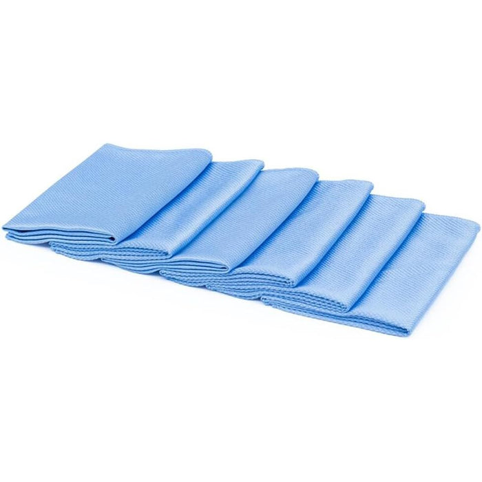 The Rag Company Diamond Glass Towel Blue 16" x 16" 6 Pack - Auto Obsessed