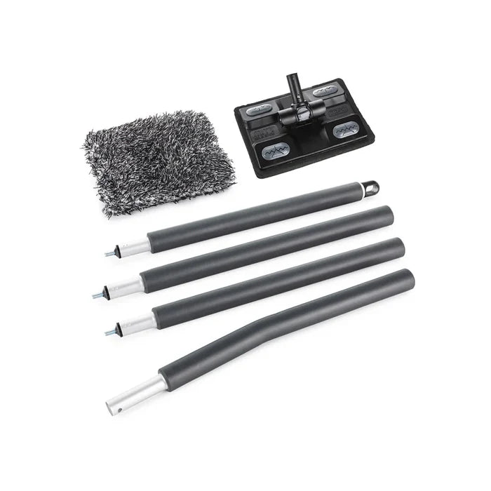 The Rag Company Mitt on a Stick Pro+ 4‑pole extendable microfiber wash mitt for large vehicles