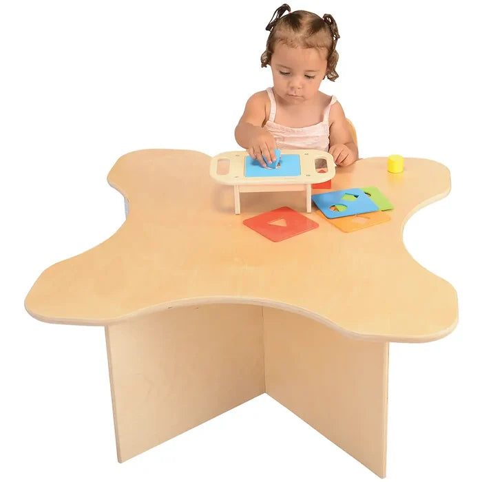 Toddler Transition Table with Durable Tuff-Gloss UV Finish | 15" H Wood Classroom Activity Table