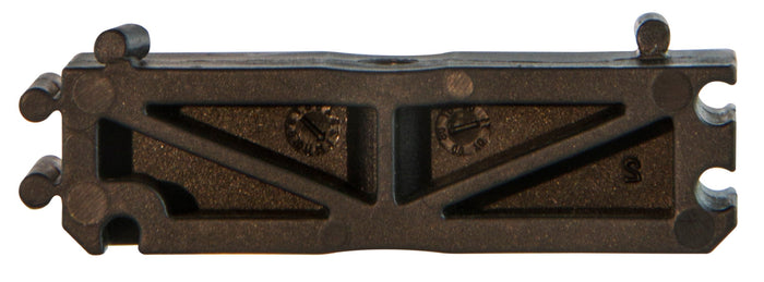Metal bracket with a star pattern on a white background